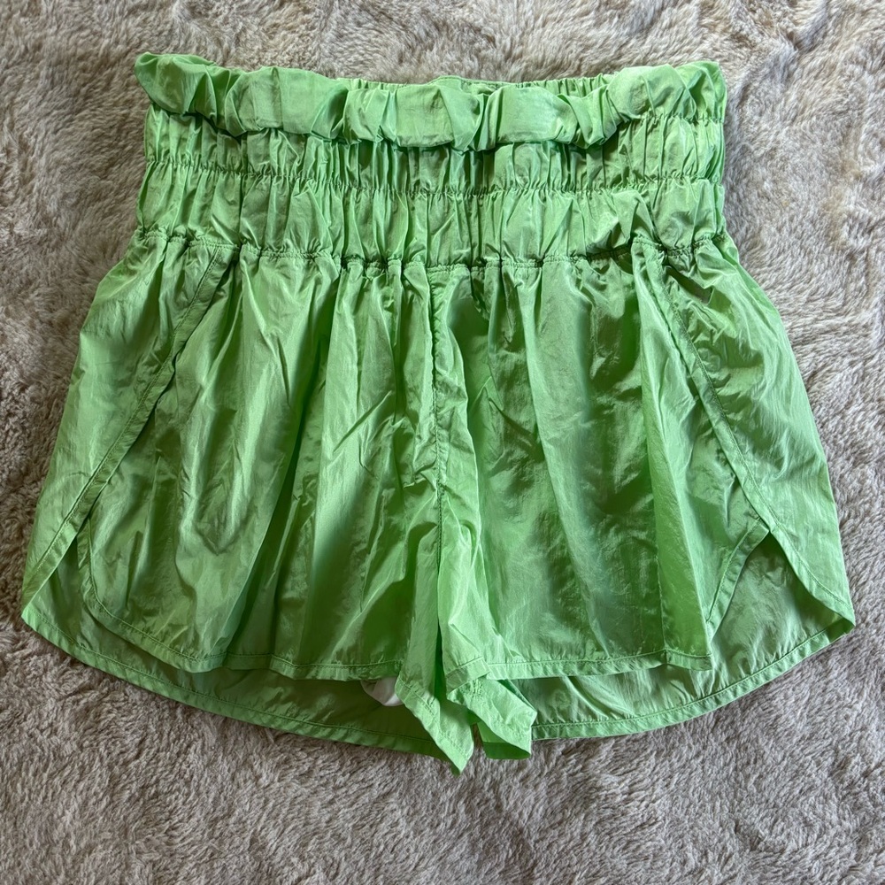 Free People Movement green women’s running shorts, large